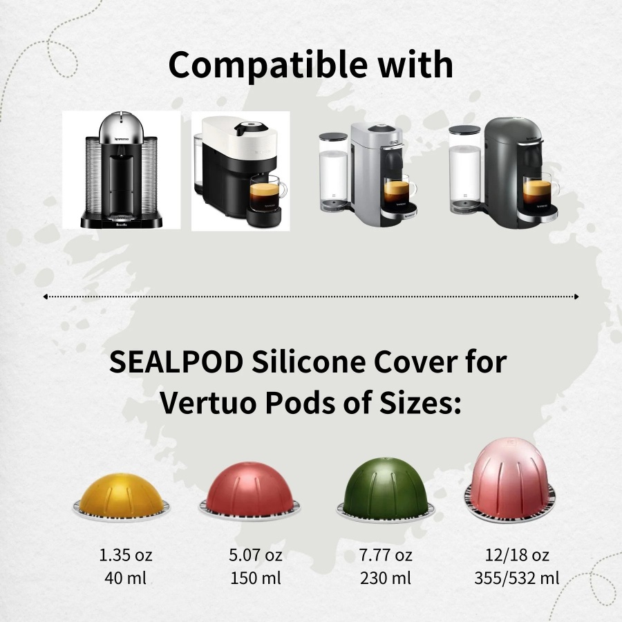 Wymienna nasadka Sealpod do kapsułek Nespresso® Vertuo ze…