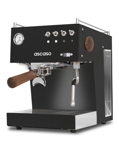 Ekspres do kawy Espresso Ascaso Steel UNO PID, czarny z drewnianymi elementami