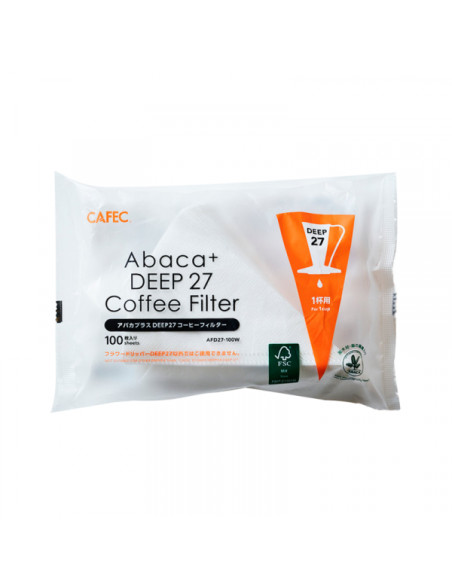 Filtry papierowe Cafec Abaca+ Deep 27, rozmiar 01, 100 szt.