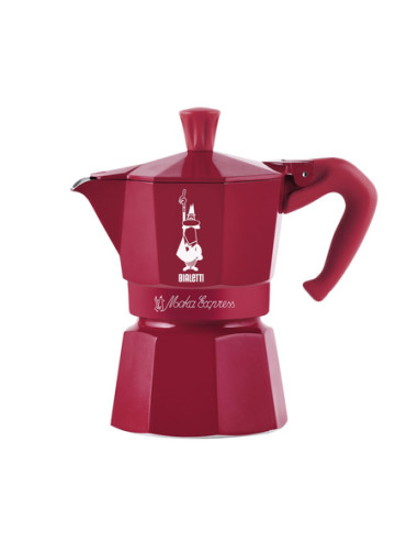 Bialetti Moka Express na 3 filiżanki, Candyland, kolor czerwony