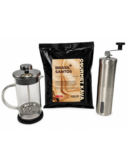 Zestaw francuski – młynek, French press i kawa