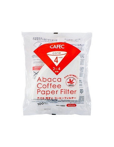 Filtry papierowe Cafec Abaca w rozmiarach 2-4