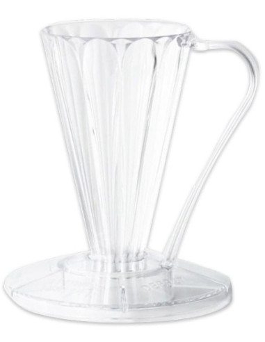 Cafec Flower Deep 27 – plastikowy dripper w przezroczystym kolorze