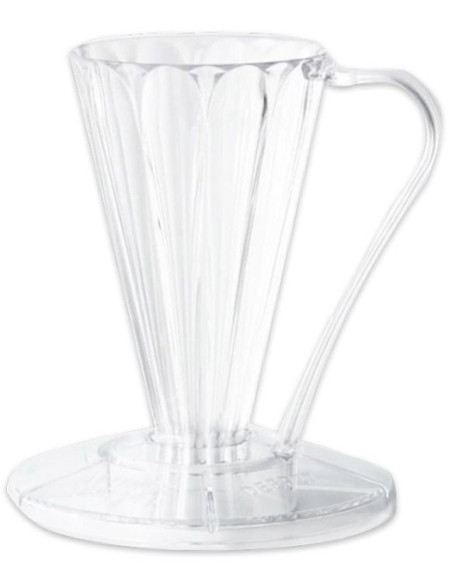 Cafec Flower Deep 27 – plastikowy dripper w przezroczystym kolorze
