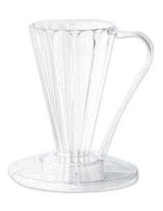 Cafec Flower Deep 27 – plastikowy dripper w przezroczystym kolorze 2