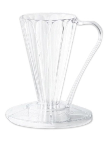 Cafec Flower Deep 27 – plastikowy dripper w przezroczystym kolorze