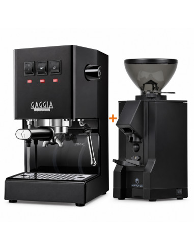 Zestaw Gaggia Classic E24 czarny + Eureka Mignon Manuale