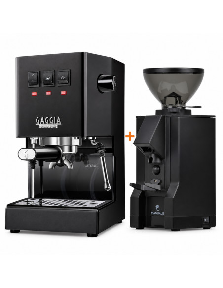 Zestaw Gaggia Classic E24 czarny + Eureka Mignon Manuale