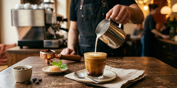 Przygotowanie kawy Cortado
