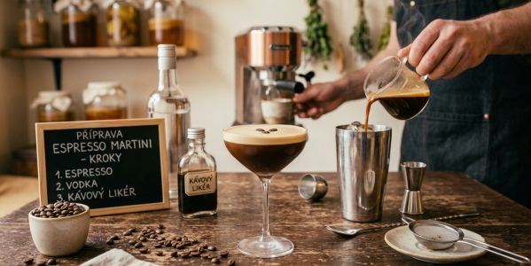 Przygotowanie kawy Espresso Martini