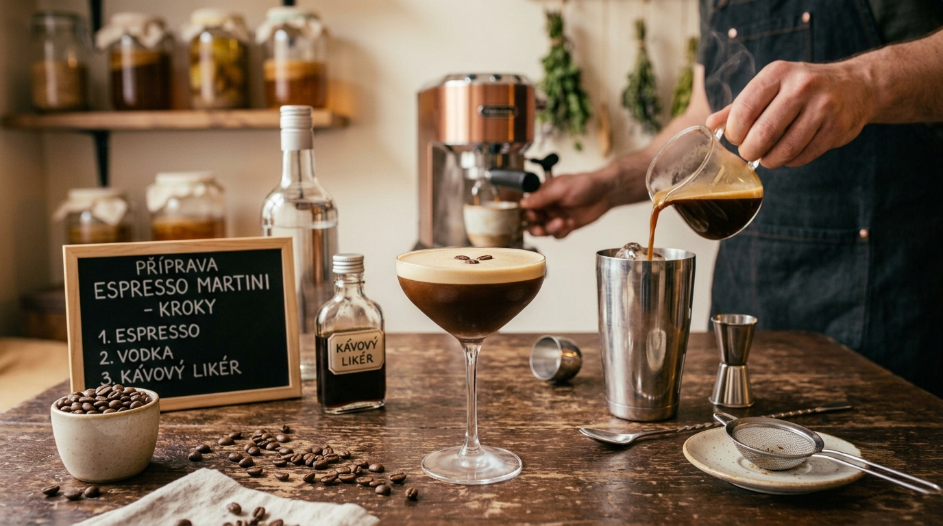 Przygotowanie kawy Espresso Martini