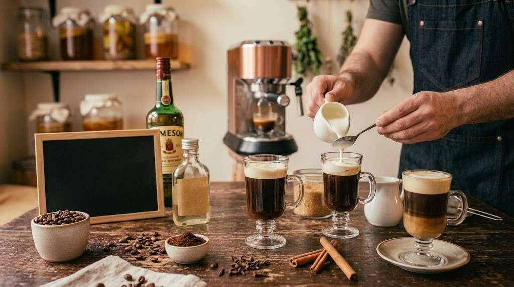Przygotowanie kawy po irlandzku