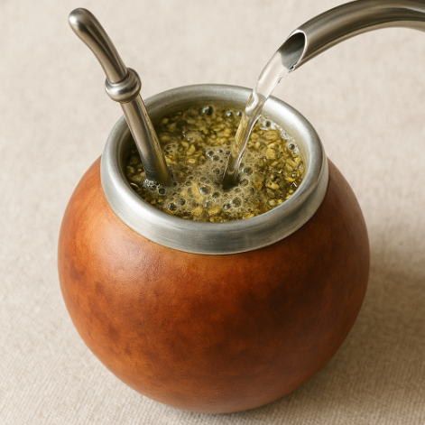 Przygotowanie yerba mate w kalabasie